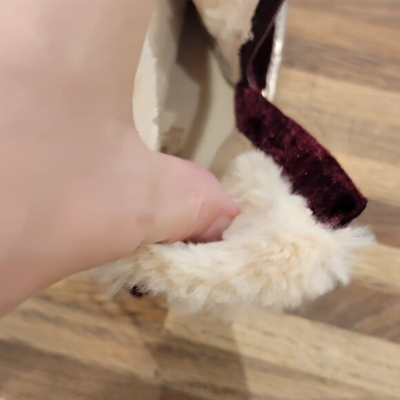 Michael Kors Baby Sweet Red Velvet & Faux Fur Booties - Picture 5 of 12